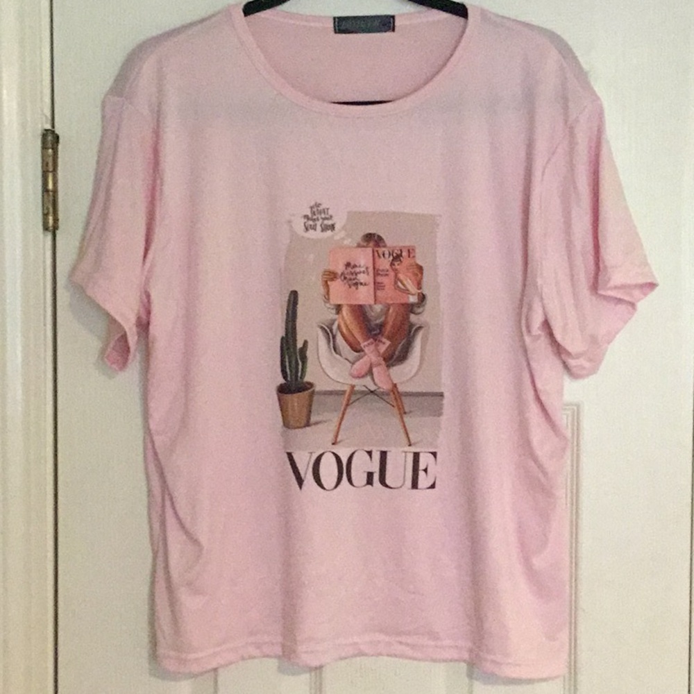 New Soft Pink Vogue Women’s Top